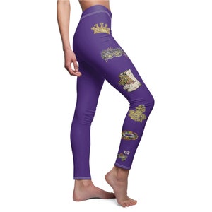 Mardi Gras Leopard Spandex Leggings Junior 