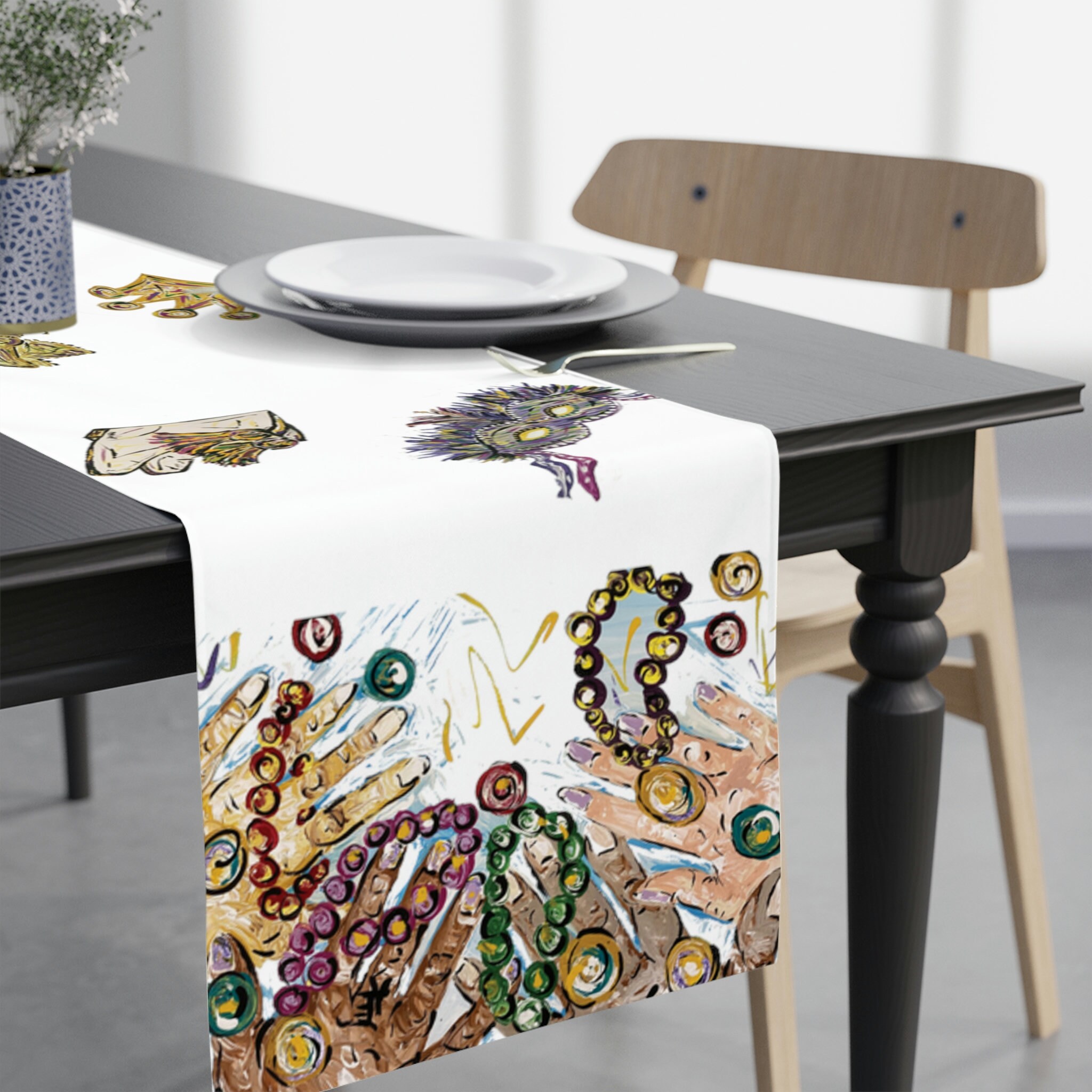 mardi gras table runner near me
