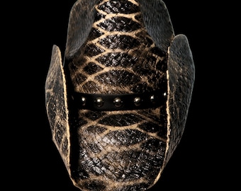 PRE-ORDER JUNE 2026 Alligator Skin Straw Cowboy Hat for Men and Women - Hand-Painted - Perfect for Gifts, Parties, Festivals, and Outdoors