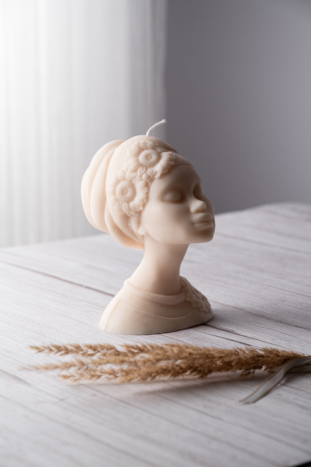 Goddess African Female Figure Candle afro Women Bust100 NATURAL SOY