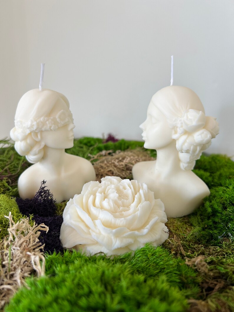 BULK Peony Flower Candle Flower Scented Candles Wedding Etsy