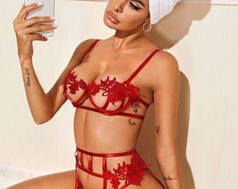 Ruby red lingerie