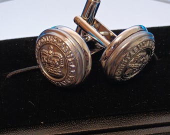 Handmade Genuine Durham County Constabulary Police Tunic Button Cufflinks. Made in UK