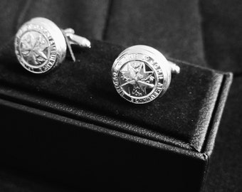 St John's Ambulance Service. Original Tunic Button Cufflinks. Handmade in UK.