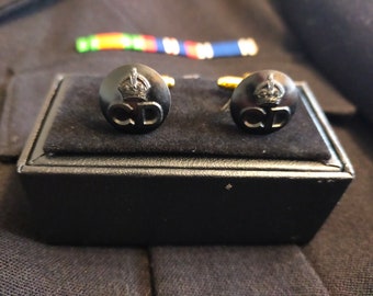WW2 Vintage Civil Defence, ( Dads Army ) Tunic Button Cufflinks. Handmade In UK.
