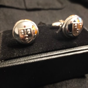Historic Cheshire Fire Service Genuine Tunic Button Cuff Links. Hand Made In The UK. Very Smart!