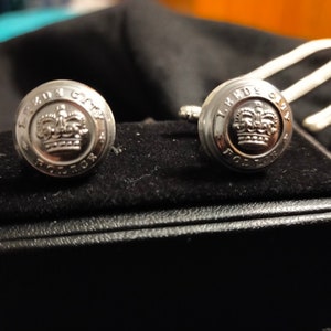 Historic Leeds City Police ( Disbanded 1974 ) Genuine Tunic Button Cufflinks. Handmade in Yorkshire