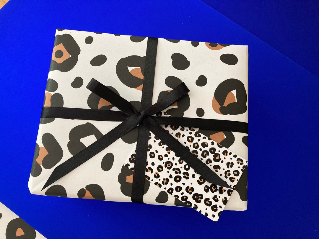 Animal Print Wrapping Paper / Gift Wrap With FREE Gift Tag Etsy UK