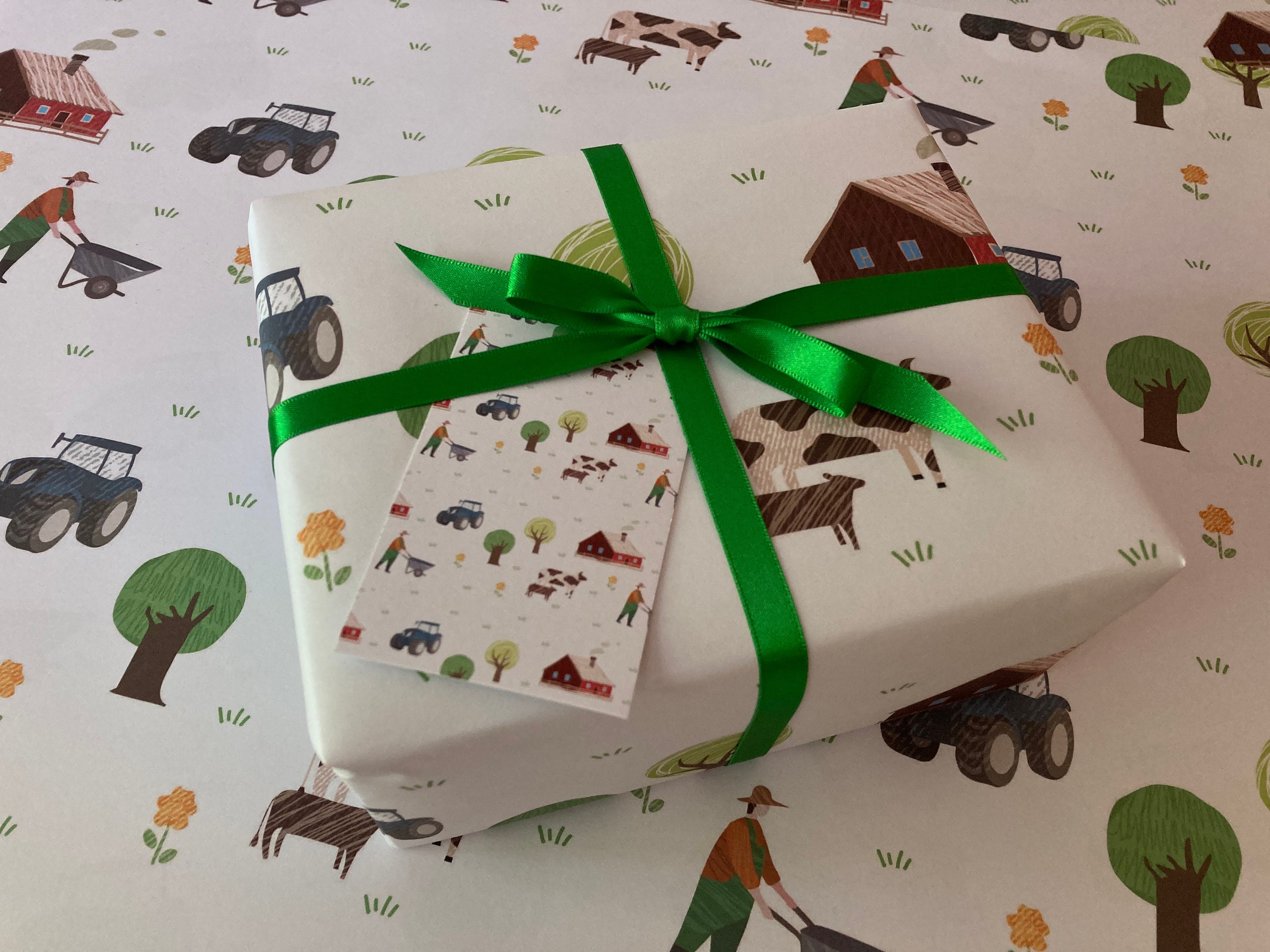 Tractors/farming Wrapping Paper / Gift Wrap With FREE Gift Tag Etsy UK
