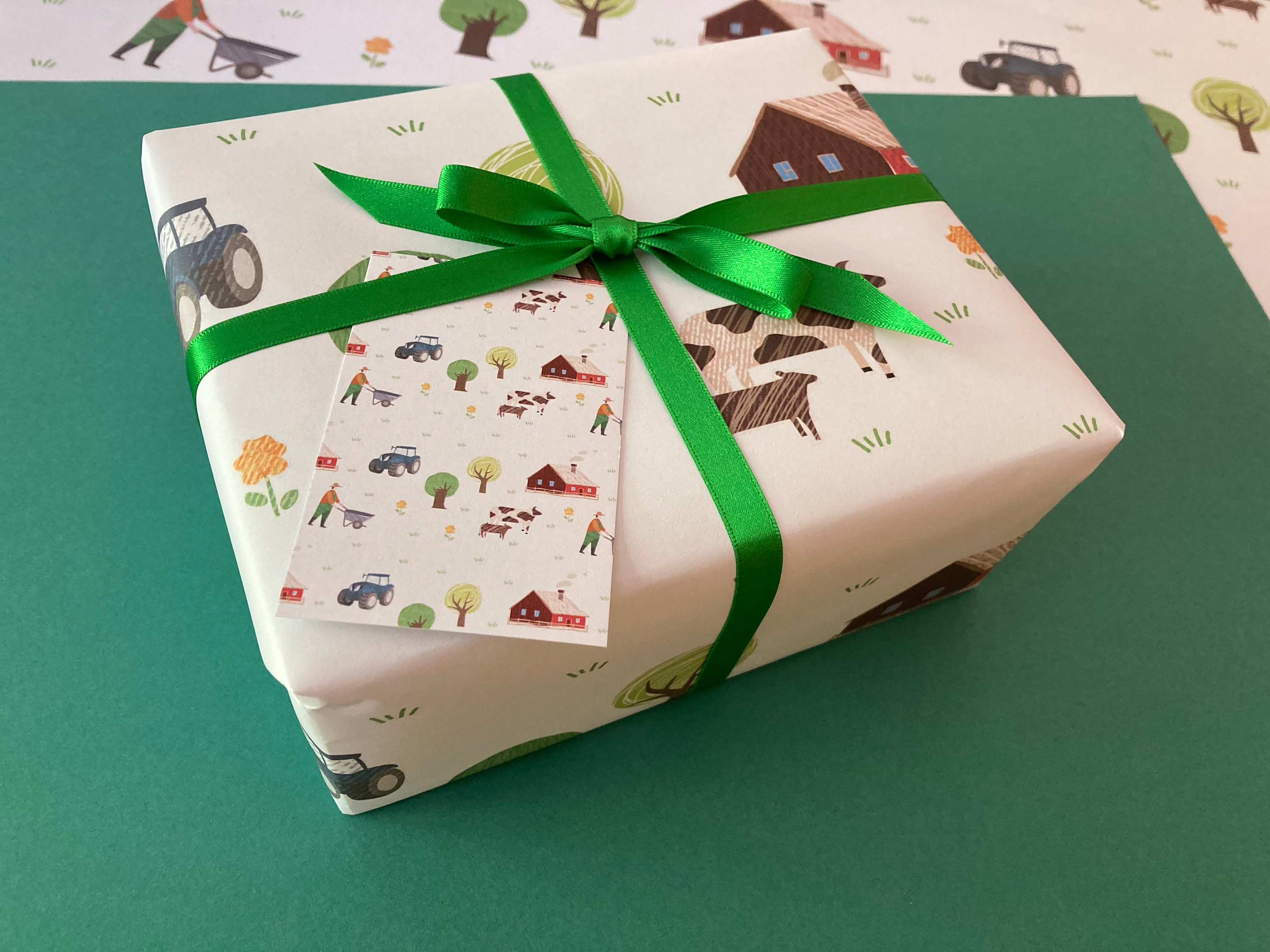 Tractors/farming Wrapping Paper / Gift Wrap With FREE Gift Tag Etsy UK