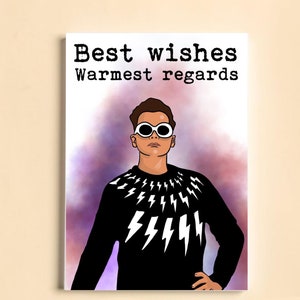 Best Wishes Warmest Regards - David Rose Schitt's Creek A5 handgezeichnete Karte (300gsm Karte)