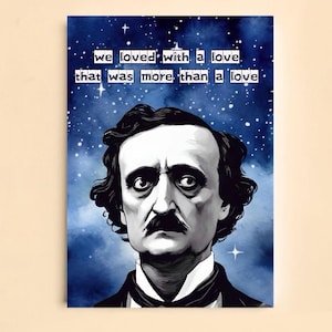 Edgar Allan Poe - Annabel Lee (wir lieben mit einer Liebe) /Valentinstagkarte/jede Anlasskarte/300gsm