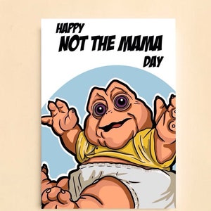 Niet de op mama/dinosaurussen geïnspireerde kaart. Vaderdag. 300 gsm A5-kaart.