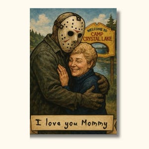 I Love You Mommy – Jason Voorhees Muttertagskarte / Horror / A5 Karte / 300GSM