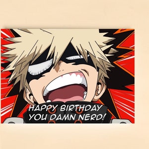Katsuki Bakugo Geburtstagskarte / My Hero Academia