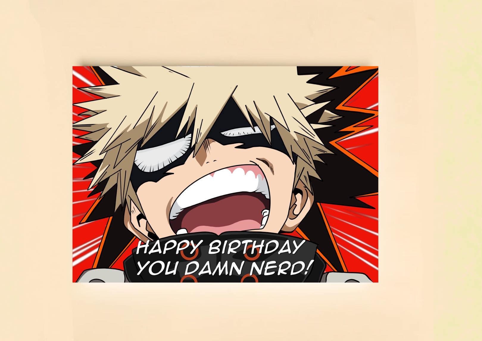 Fiery Rival Anime-inspired Card for Damn Nerds UK