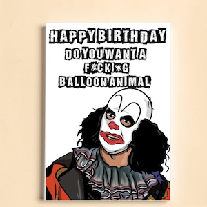 Tarjeta tamaño A5 dibujada a mano inspirada en Mr Jelly/Psychoville (tarjeta de 300 g/m²)