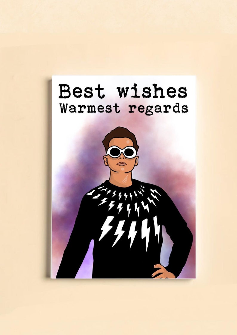 Best Wishes Warmest Regards David Rose Schitt's Creek A5 Hand Drawn Card 300gsm Card Etsy