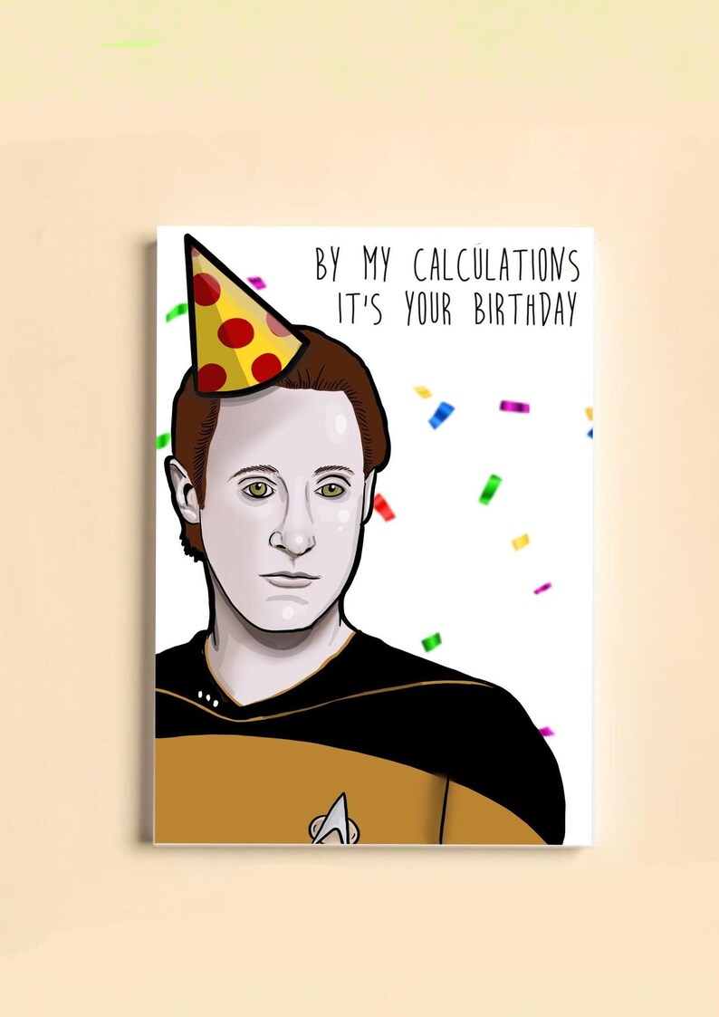 Durch Meine Berechnungen ist dein Geburtstag Star Trek TNG Etsy Schweiz