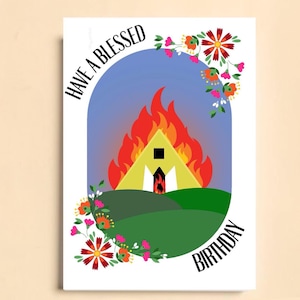 Have a gesegneter Geburtstag - MIDSOMMAR Geburtstagskarte - Handgezeichnete A5 Karte (300g Karte)