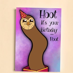 Hooty Birthday Card - Ispirato a Owl House. Carta A5 (carta da 300 gsm)