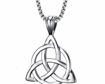 Stainless Steel Irish Trinity Knot Necklace - Various