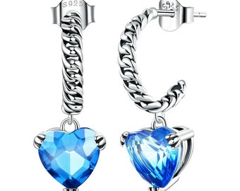 Boucles d’oreilles hypoallergéniques en argent sterling Pure Heart Stud