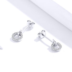 Sterling Silver Round Cubic Zirconia Stud Earrings image 4