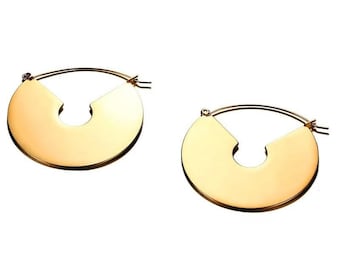 Stainless Steel Modern Geometric Hoop Earrings