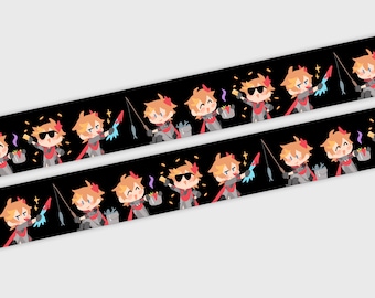 genshin impact childe gold foil washi tape