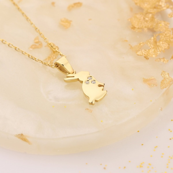 Rabbit Necklace - Etsy