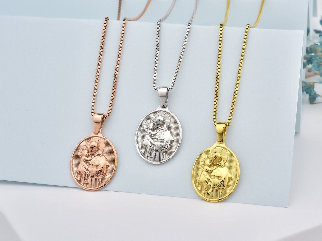Saint Francis of Assisi Handmade Sterling Silver Charm Necklace, Saint ...