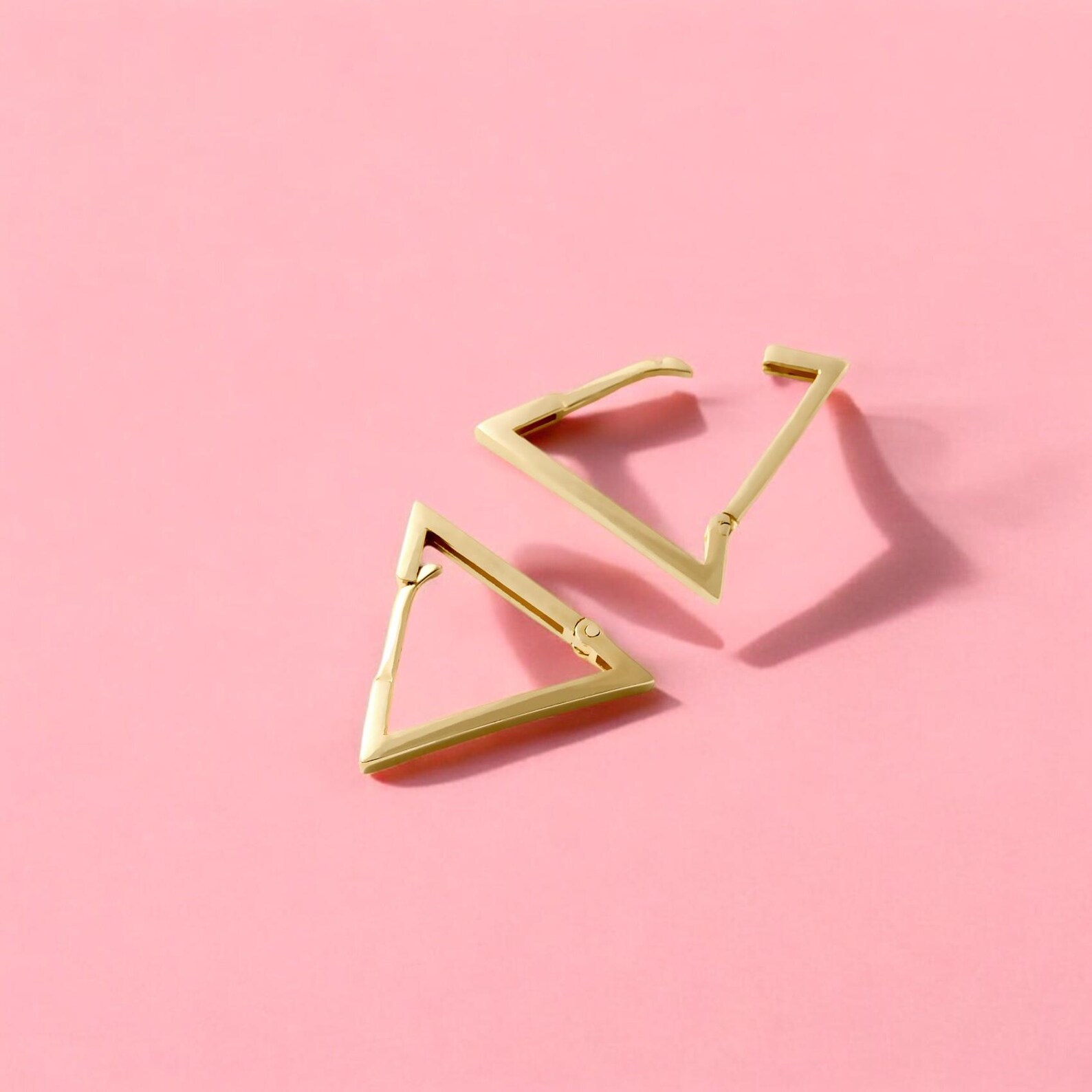 Maya | Women’s Modern Triangle Gold Earrings