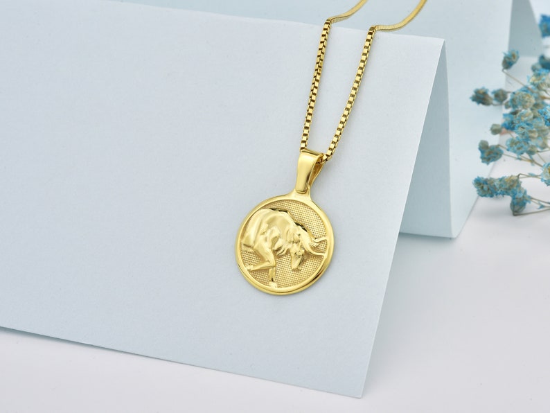 Taurus Zodiac Sign Handmade Gold Plated Charm Necklace - Etsy
