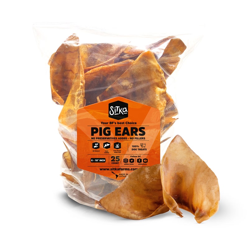Pig Ears for Dogs 100 Natural Great for Medium and Large Dogs for