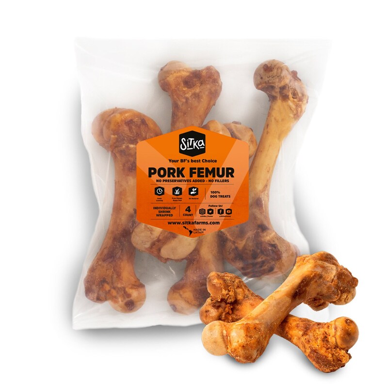 Pork Femur 67 Dog Treat for Aggressive Chewers All Etsy