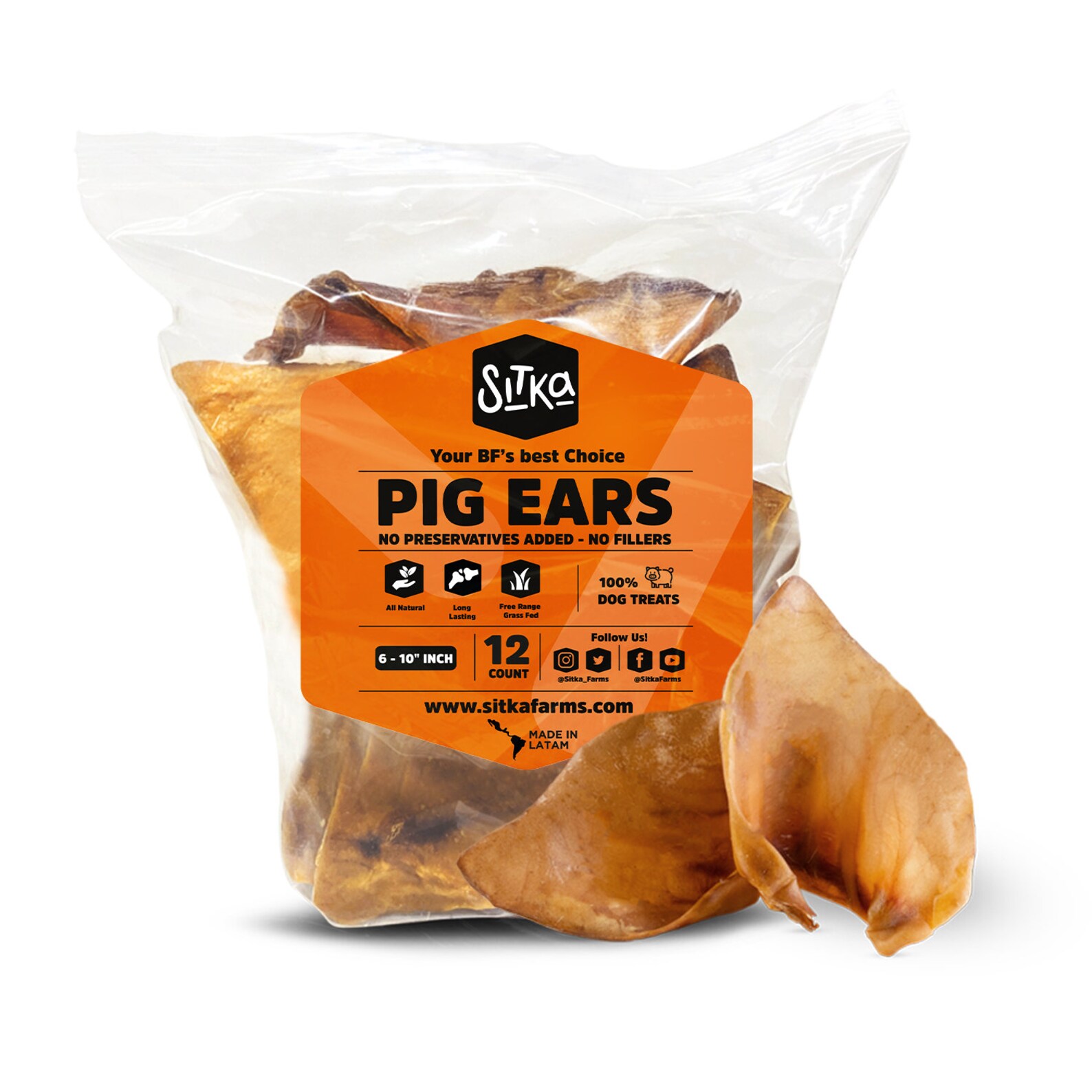 Pig Ears for Dogs 100 Natural Great for Medium and Large Dogs for