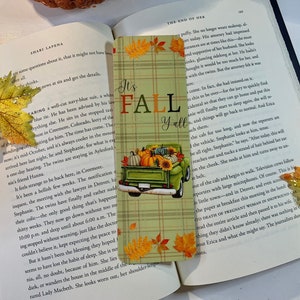 Fall Truck Bookmark | Handmade Autumn Decor