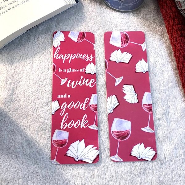 Red Wine Lover Bookmark Set | Handmade Bookmarks | Laminated | Gift for Wine and Book Lovers, Bookish Merchandise, Wine Merchandise