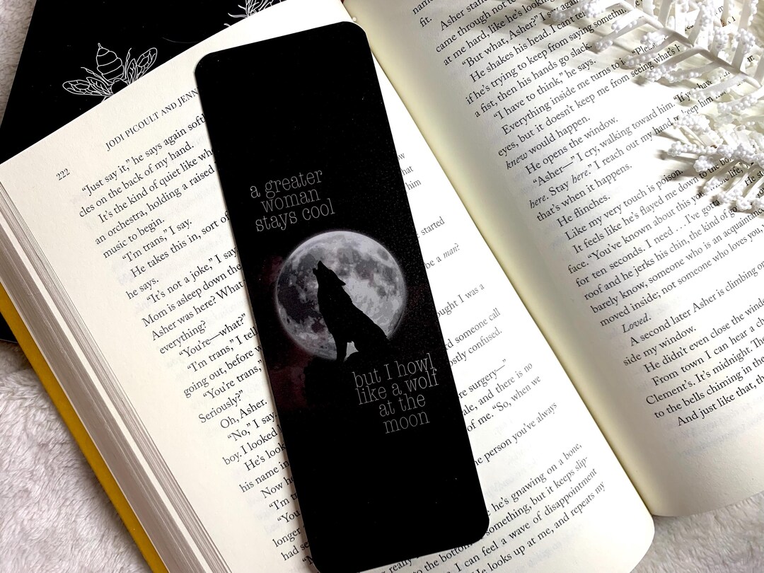 Howl at the Moon Bookmark | Handmade Bookmarks | Laminated | Gift for ...