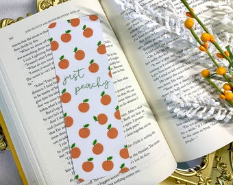 Just PEACHY Bookmark | Handmade Bookmarks | Laminated | Gifts for Readers, Bookish Gift, Book Lover Gifts