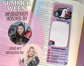 Marcador TBR SUMMERWEEN / Readathon organizado por Gabbyreads / Marcador hecho a mano / Laminado y Reutilizable