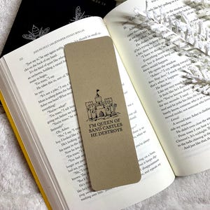 Sand Castle Queen Bookmark | Handmade Bookmarks | Laminated | Gift for Book Lovers, Pop Culture Merchandise