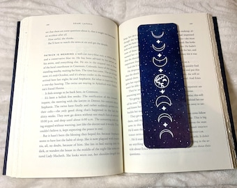 Moon Phases Bookmark | Handmade Bookmarks | Bookworm Gifts | Astronomy Vibes