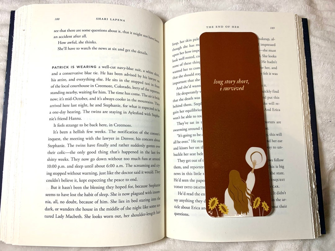 I Survived Bookmark Handmade Bookmarks Laminated Gift for Book Lovers ...