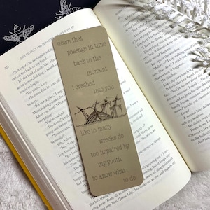 Crashed Into You Bookmark | Handmade Bookmarks | Laminated | Gift for Book Lovers, Pop Culture Merchandise