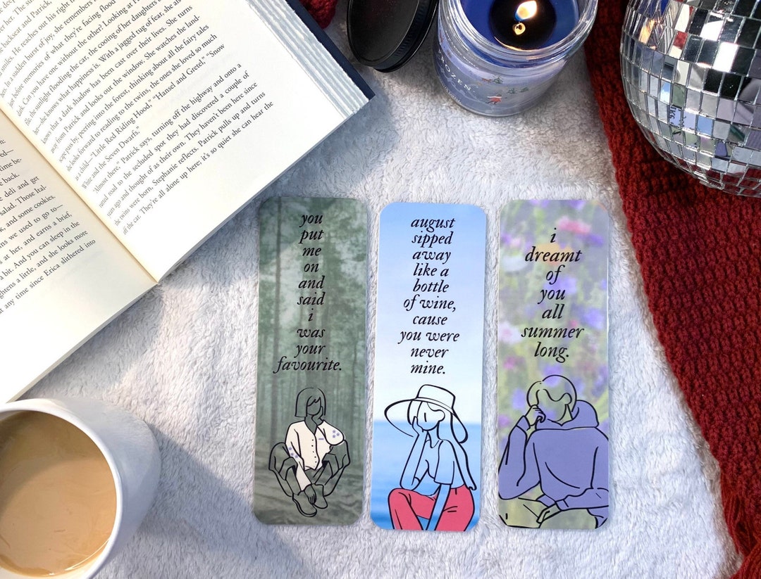Folklore Love Triangle Inspired Bookmark Collection Handmade Etsy UK