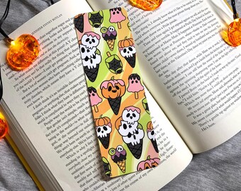 Halloween Bookmark | Spooky Ice Cream, Ghosts, Pumpkins