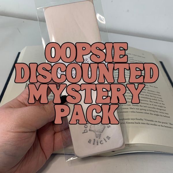 OOPSIE Mystery Pack of 5 Bookmarks | Handmade Bookmarks | Laminated | Gifts for Readers and Book Lovers | Bookish Merch, Surprise Order