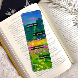 Secret Gardens Bookmark | Handmade Bookmarks | Laminated | Gift for Book Lovers, Pop Culture Merchandise
